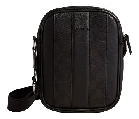 Ted Baker WAYDON House Check PU Flight Bag Black