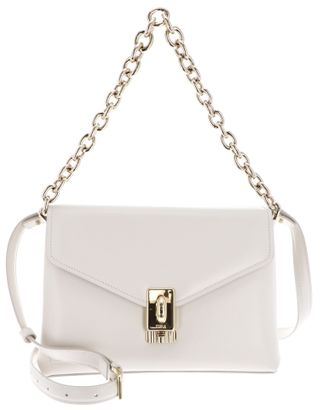 FURLA Meridiana Crossbody Bag With Double Strap M Panna