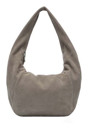 LIEBESKIND BERLIN Farrah Hydro Suede Hobo Bag M Neutral Gray