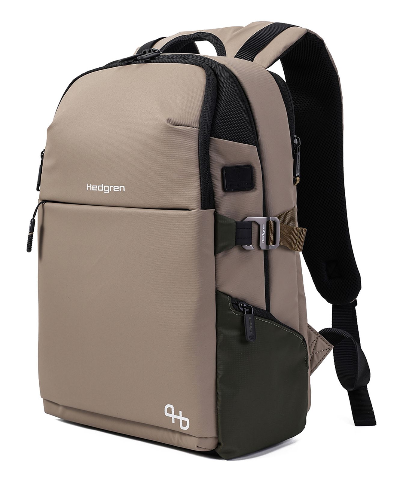 Hedgren Commute Rail 3 Compartment Backpack 15,6'' RFID With Rain Cover Vintage Beige Eco Hedgren Commute Rail 3 Compartment Backpack 15,6'' RFID With Rain Cover Vintage Beige Eco