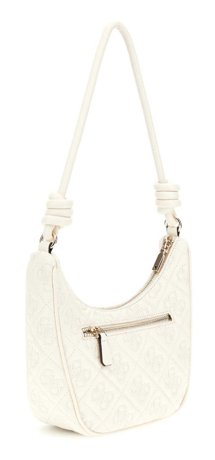 GUESS Adelasia Top Zip Shoulder Bag Cream White GUESS Adelasia Top Zip Shoulder Bag Cream White