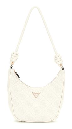 GUESS Adelasia Top Zip Shoulder Bag Cream White