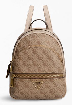 GUESS Manhatten II Backpack Latte Logo