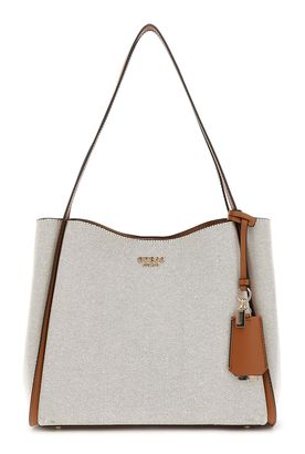 GUESS Nicolette Girlfriend Tote Natural / Caramel