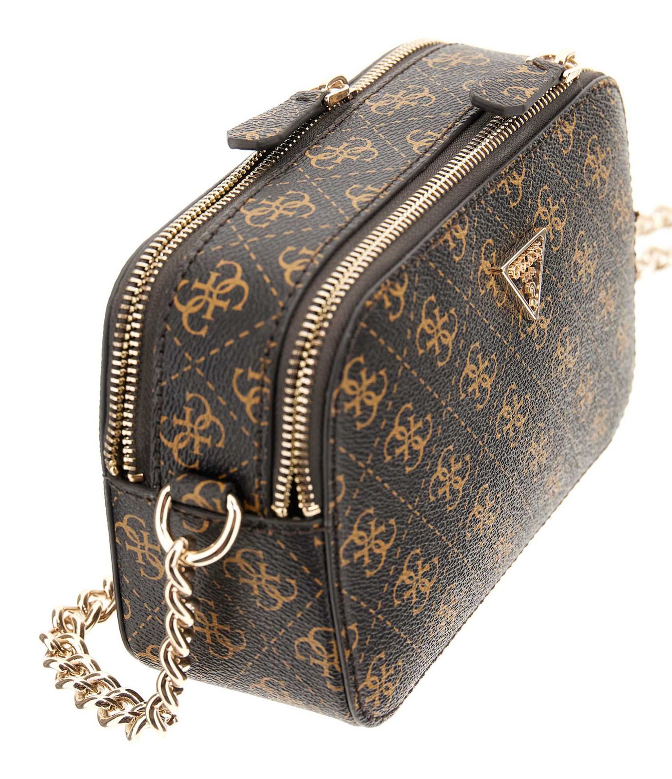 GUESS Noelle II Crossbody Camera Bag Brown Logo GUESS Noelle II Crossbody Camera Bag Brown Logo