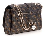 GUESS Noelle II Convertible Xbody Flap Bag Brown Logo