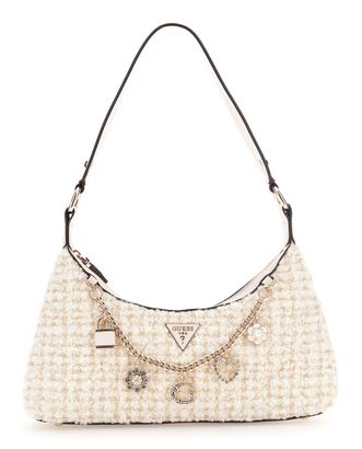 GUESS Everlee Top Zip Shoulder Bag Cream White