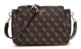 GUESS Noelle II Tri Compartment Crossbody Brown Logo