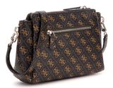 GUESS Noelle II Tri Compartment Crossbody Brown Logo