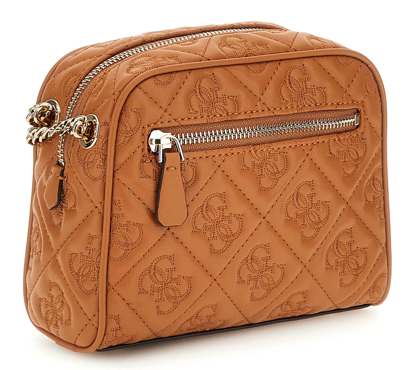 GUESS Adelasia Crossbody Camera Bag Caramel GUESS Adelasia Crossbody Camera Bag Caramel