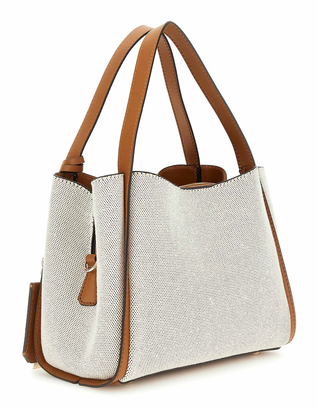 GUESS Nicolette Girlfriend Satchel Natural / Caramel GUESS Nicolette Girlfriend Satchel Natural / Caramel