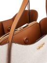 GUESS Nicolette Girlfriend Satchel Natural / Caramel