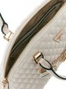 GUESS Everlee Dome Satchel Bag Creme White GUESS Everlee Dome Satchel Bag Creme White