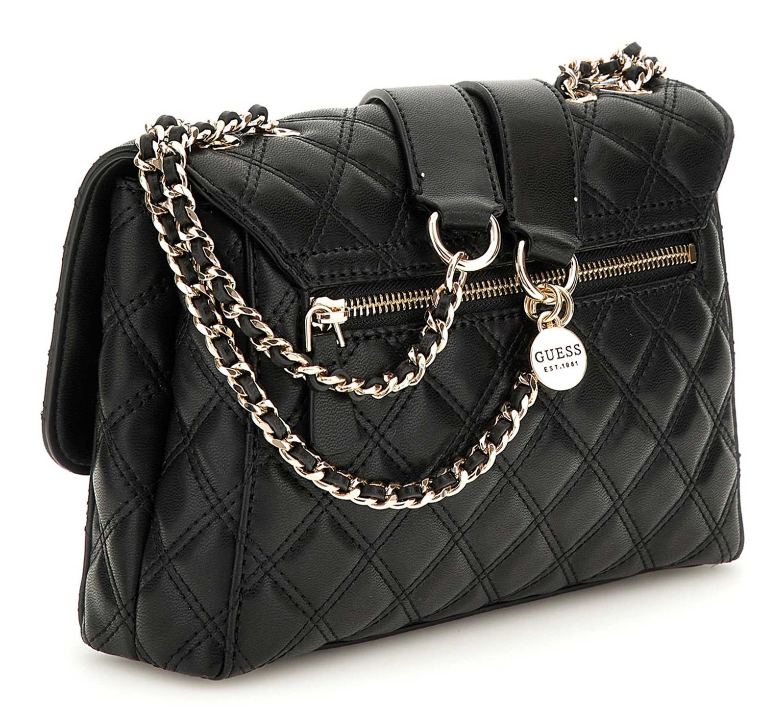 GUESS Giully II Compound Convertible Flap Bag Black GUESS Giully II Compound Convertible Flap Bag Black