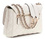 GUESS Giully II Compound Convertible Flap Bag Creme White