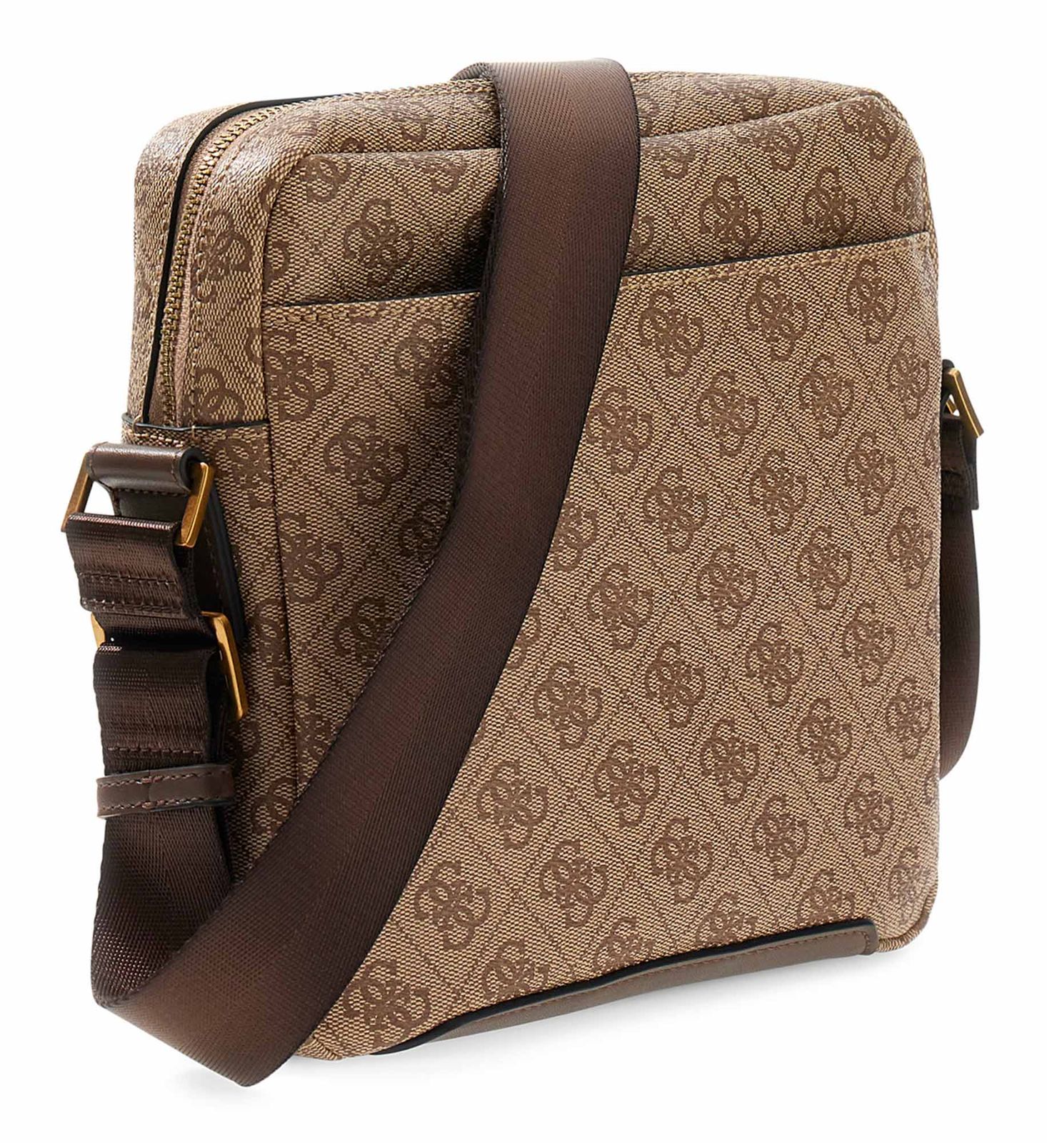 GUESS Torino Top Zip Crossbody Flat Beige / Brown GUESS Torino Top Zip Crossbody Flat Beige / Brown
