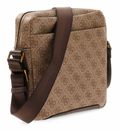 GUESS Torino Top Zip Crossbody Flat Beige / Brown