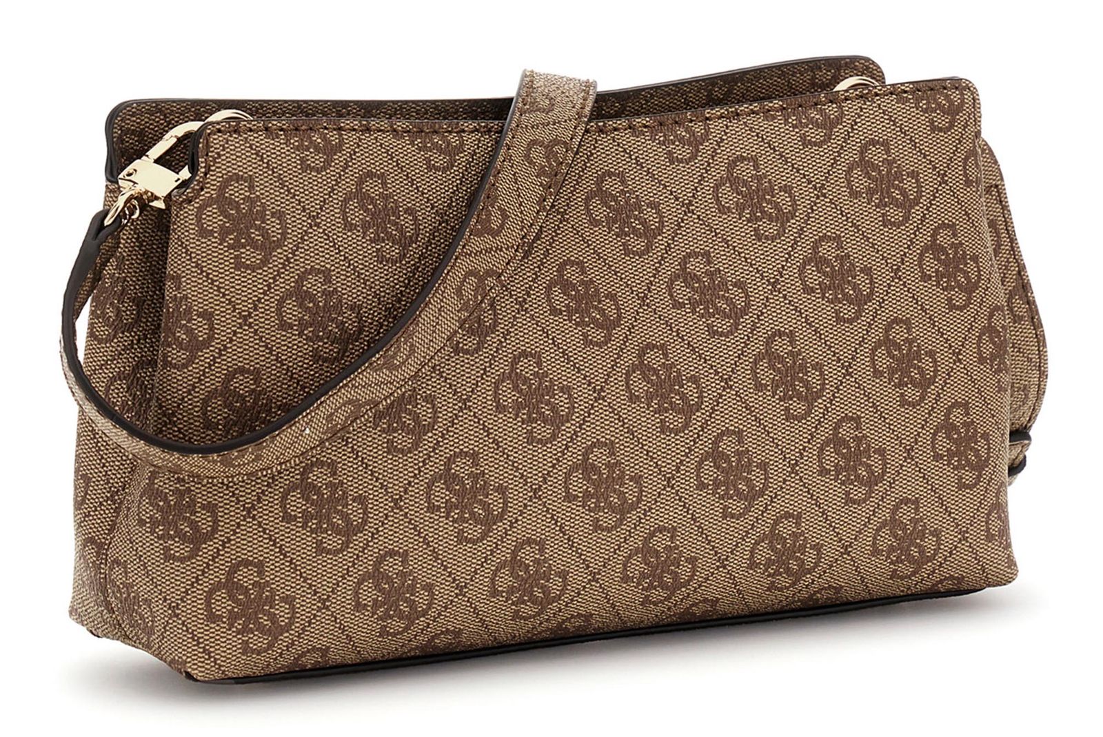 GUESS Katya Crossbody Top Zip Latte Logo GUESS Katya Crossbody Top Zip Latte Logo