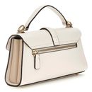 GUESS Queensland Top Handle Flap Bag Cream White / Taupe