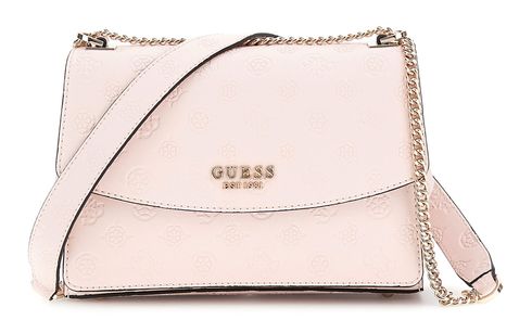 GUESS Phoebe Convertible Xbody Flap Bag Rose Water Logo