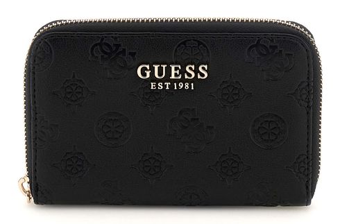 GUESS Phoebe SLG Medium Zip Around Wallet M Black Logo