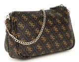 GUESS Noelle II Double Pouch Crossbody Bag Brown Logo GUESS Noelle II Double Pouch Crossbody Bag Brown Logo