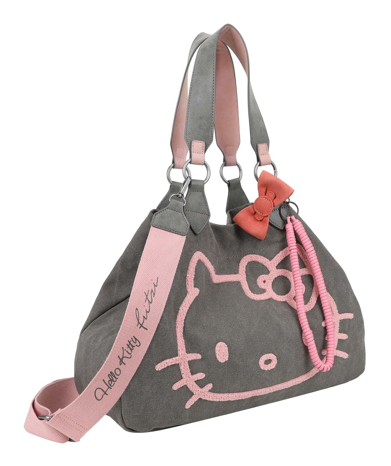 Fritzi aus Preußen Izzy Hello Kitty Head Flocked Canvas M Plumy Cat Fritzi aus Preußen Izzy Hello Kitty Head Flocked Canvas M Plumy Cat