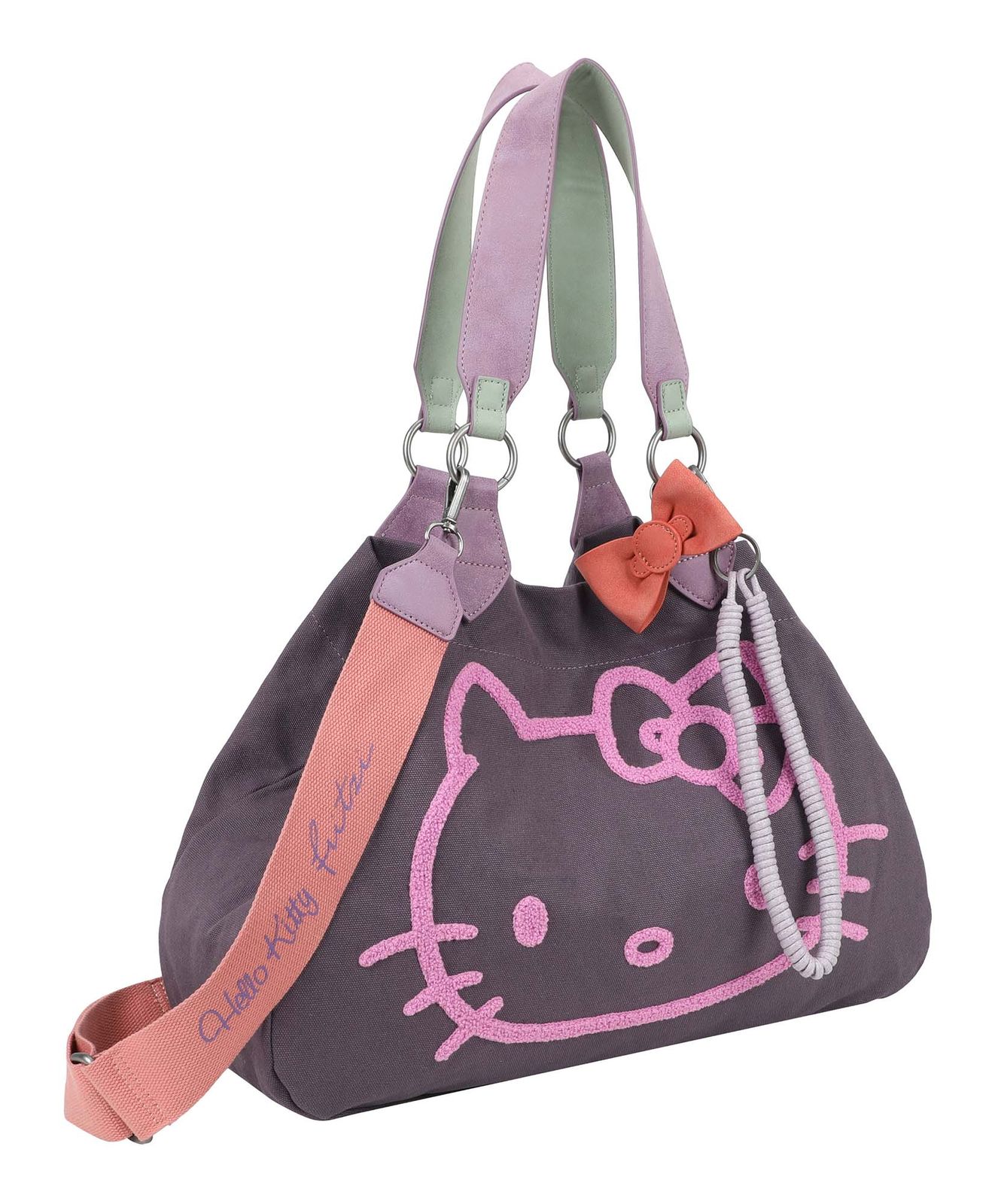 Fritzi aus Preußen Izzy Hello Kitty Head Flocked Canvas M Anthra Cat Fritzi aus Preußen Izzy Hello Kitty Head Flocked Canvas M Anthra Cat