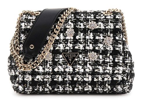 GUESS Everlee Convertible Xbody Flap Bag Black Multi
