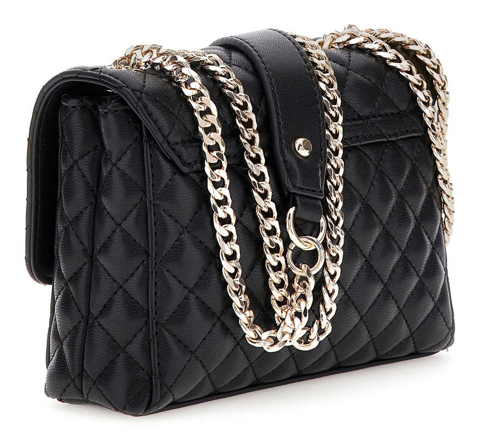 GUESS Everlee Mini Convertible Xbody Flap Bag Black GUESS Everlee Mini Convertible Xbody Flap Bag Black