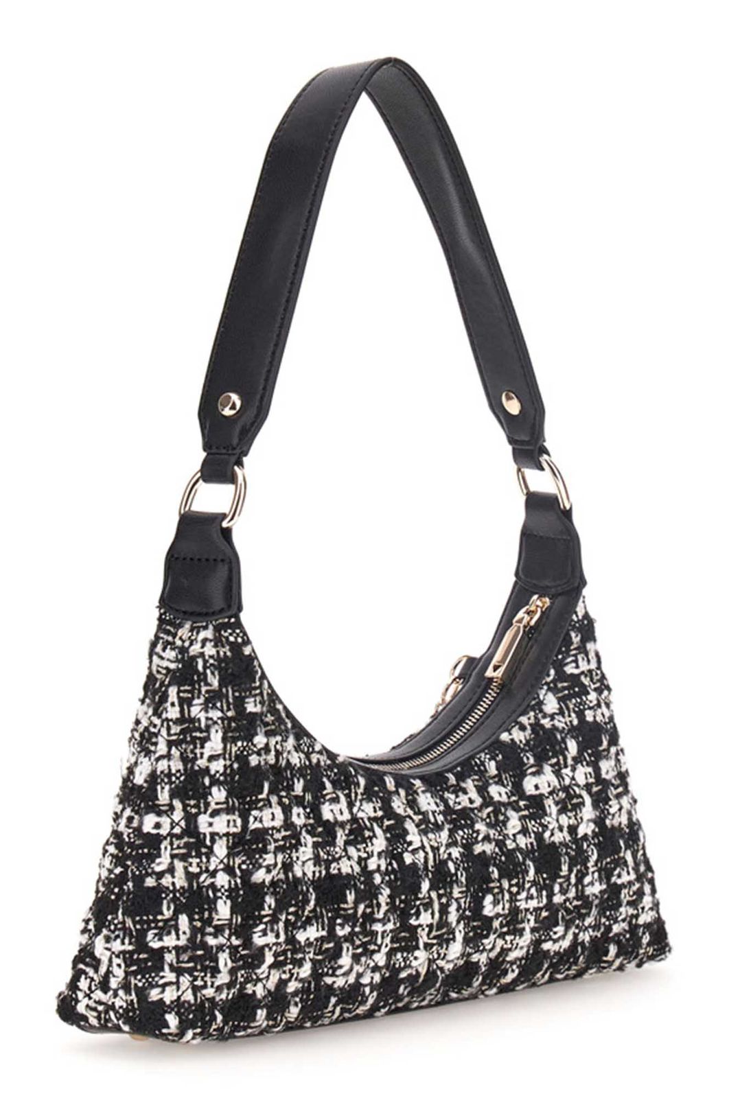 GUESS Everlee Top Zip Shoulder Bag Black Multi GUESS Everlee Top Zip Shoulder Bag Black Multi