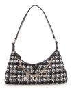 GUESS Everlee Top Zip Shoulder Bag Black Multi GUESS Everlee Top Zip Shoulder Bag Black Multi