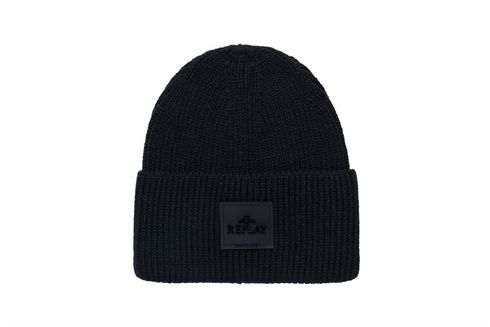 REPLAY Beanie Black