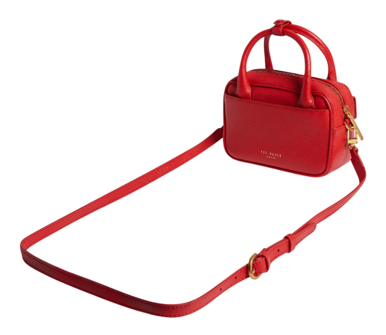 Ted Baker Anibell Detail Mini Leather Crossbody Bag Brt - Red Ted Baker Anibell Detail Mini Leather Crossbody Bag Brt - Red
