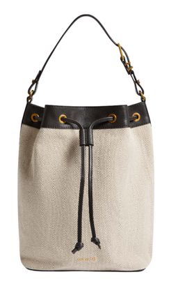 Ted Baker Tashah Belt Detail Canvas Herringbone Shoulder Bag Brn-Choc