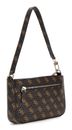 GUESS Noelle II Mini Top Zip Shoulder Bag Brown Logo