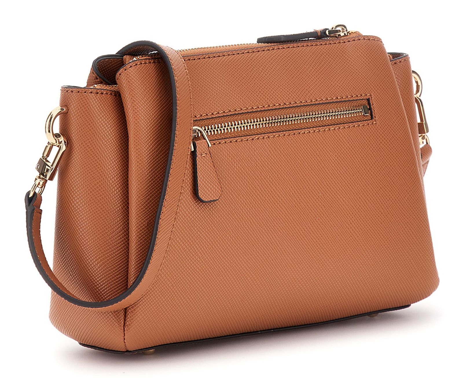 GUESS Noelle II Tri Comp Crossbody Bag Light Cognac GUESS Noelle II Tri Comp Crossbody Bag Light Cognac