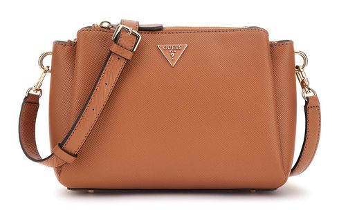 GUESS Noelle II Tri Comp Crossbody Bag Light Cognac