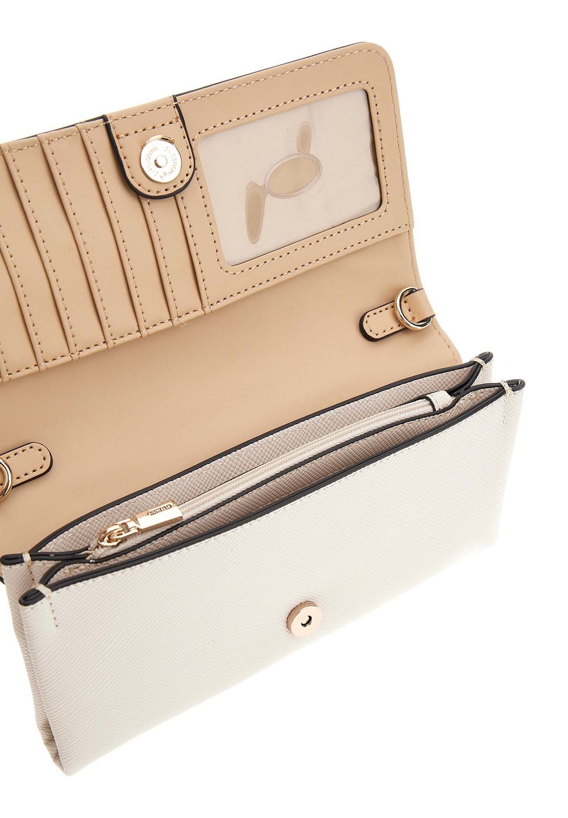 GUESS Noelle II Xbody Flap Organizer Bone GUESS Noelle II Xbody Flap Organizer Bone