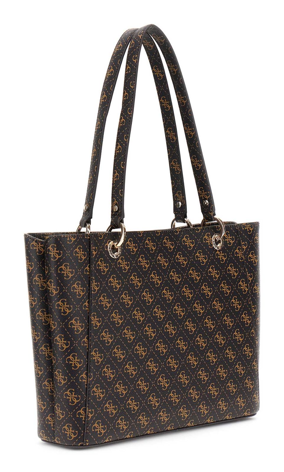 GUESS Noelle II Tote Bag Brown Logo GUESS Noelle II Tote Bag Brown Logo