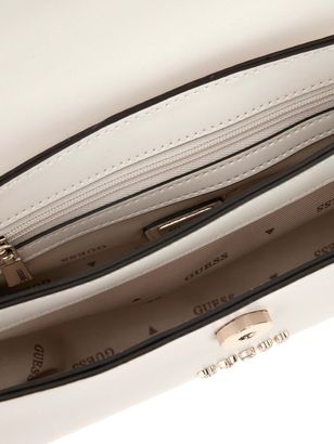 GUESS Damen Queensland Umhängetasche - Elegante Griffklappentasche In Lederoptik