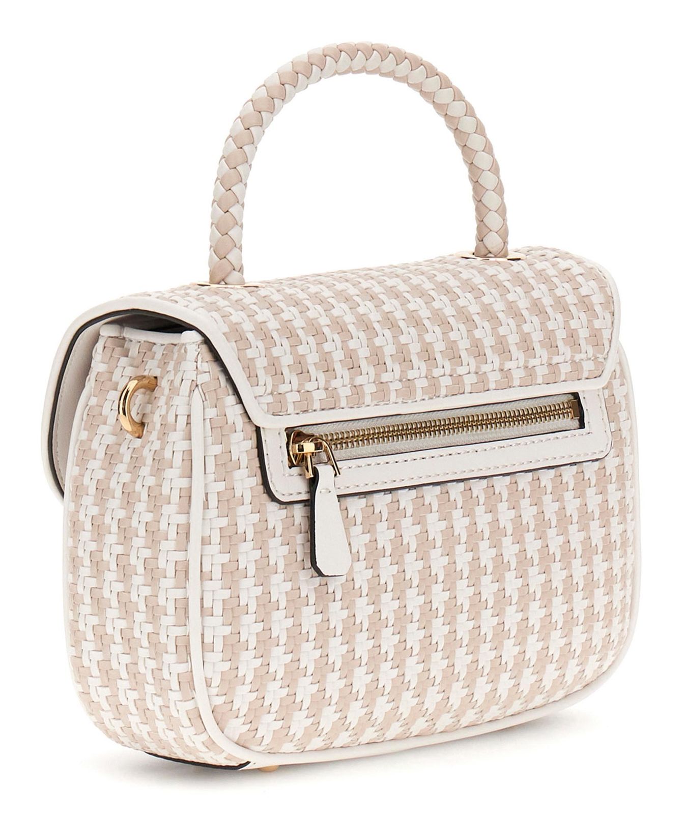 GUESS Mirema Top Handle Flap Bag White Multi GUESS Mirema Top Handle Flap Bag White Multi