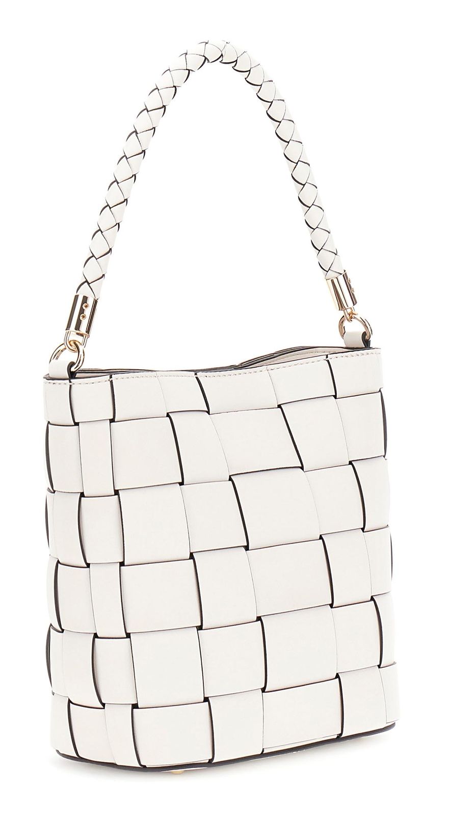 GUESS Maylee Bucket Bag Creme White GUESS Maylee Bucket Bag Creme White