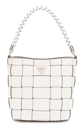 GUESS Maylee Bucket Bag Creme White