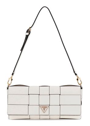 GUESS Maylee Flap Shoulder Bag Cream White