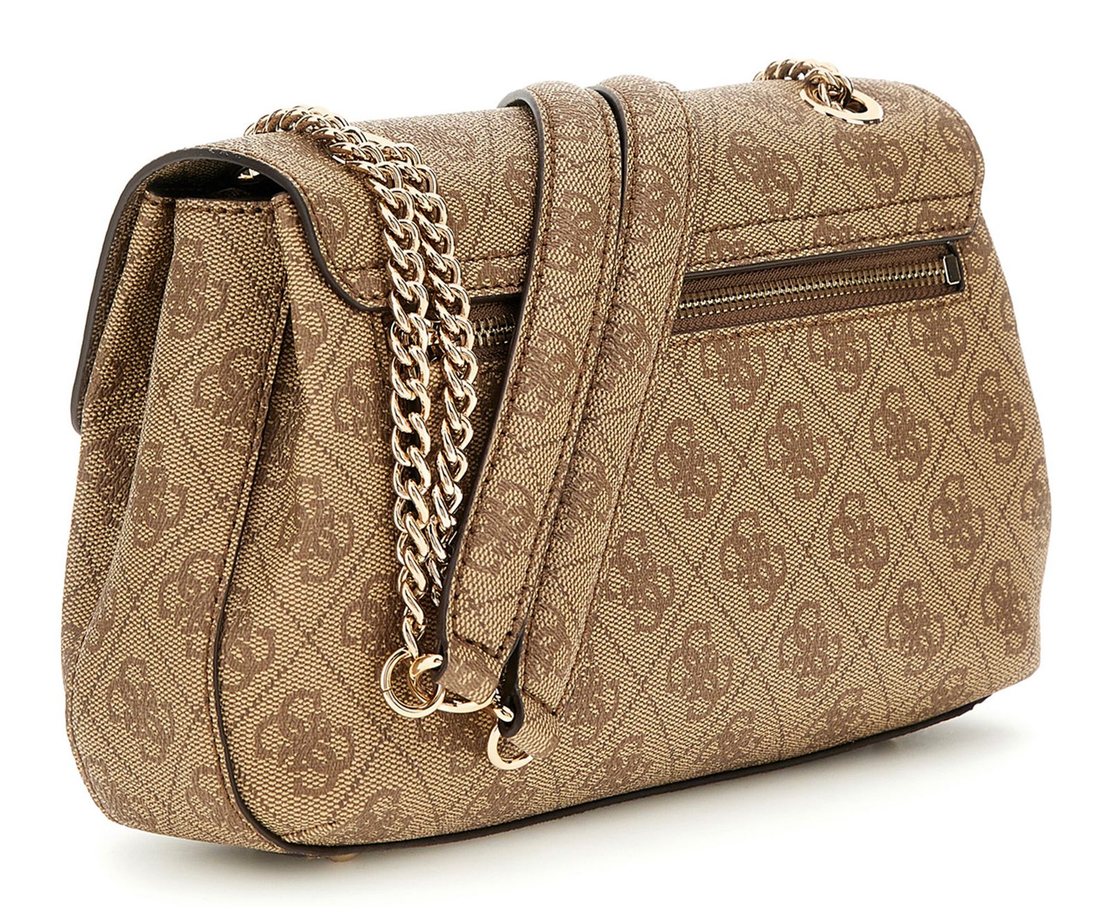 GUESS Katya Convertible Xbody Flap Bag Latte Logo GUESS Katya Convertible Xbody Flap Bag Latte Logo
