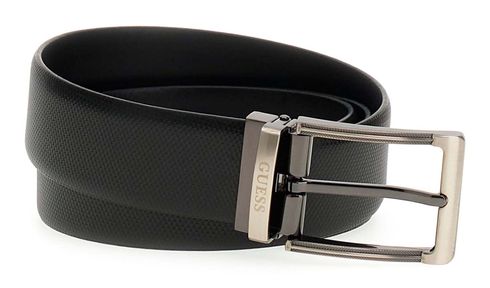 GUESS Leather Belt H35 W90 Black / Dark Brown