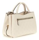 GUESS Phoebe Girlfriend Satchel Bag Creme White Logo