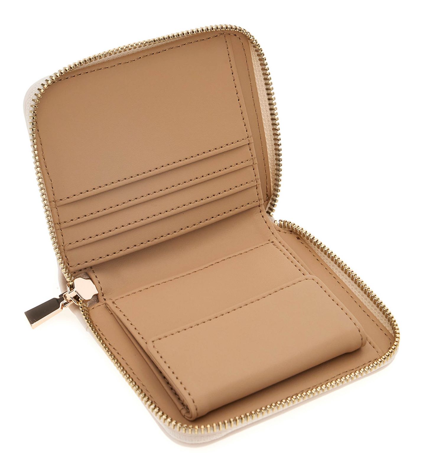GUESS Neda SLG Small Zip Around Wallet S Creme White Logo GUESS Neda SLG Small Zip Around Wallet S Creme White Logo