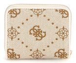 GUESS Neda SLG Small Zip Around Wallet S Creme White Logo
